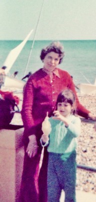 Ally as a little girl with her mum