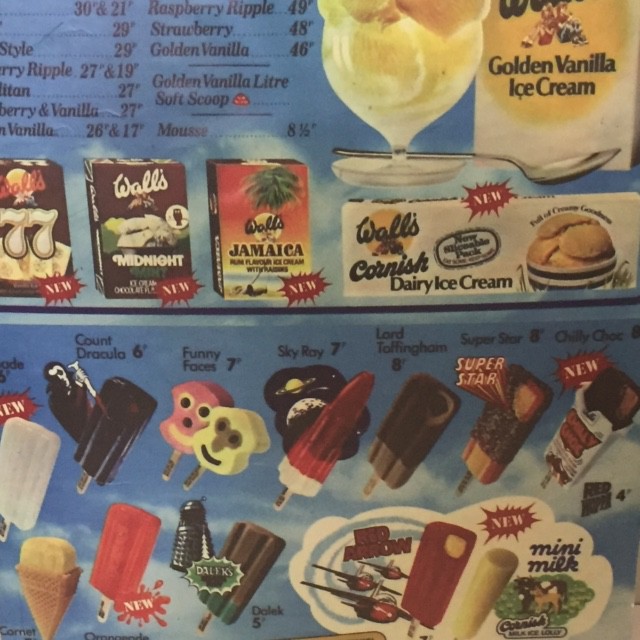 poster of ice lollies and ice creams